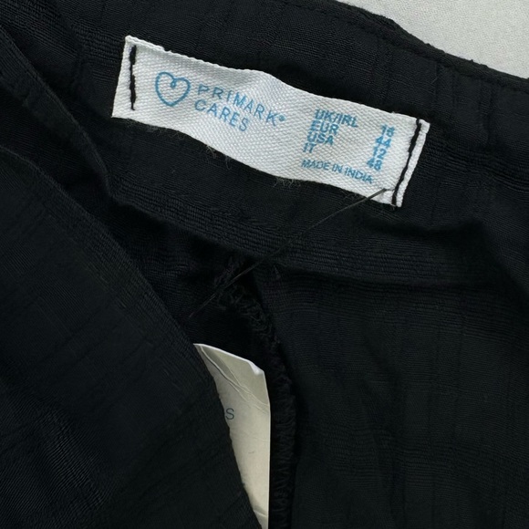 NWT - PRIMARK Skirt Linen Women’s 12 Black Classic Textured Fabric *NEW* - Picture 7 of 9